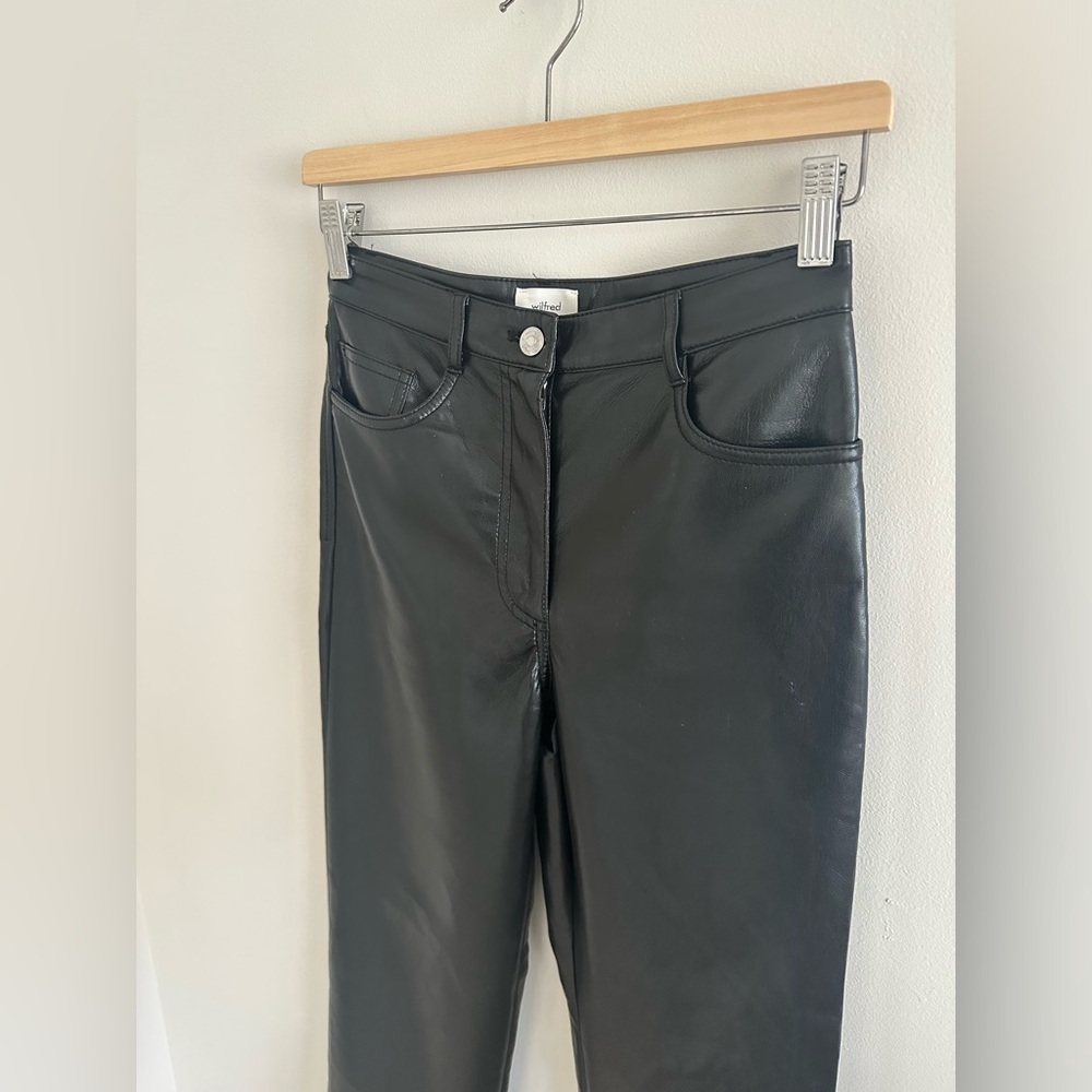Aritzia black faux leather melina pant size 2 - Picture 4 of 6